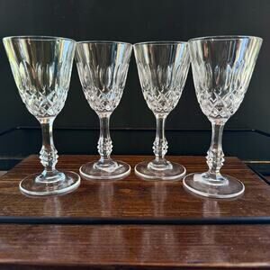 Set‎ of 4 Linea Medici by Royal Crystal Rock Claret Wine / Cordial Port Glasses